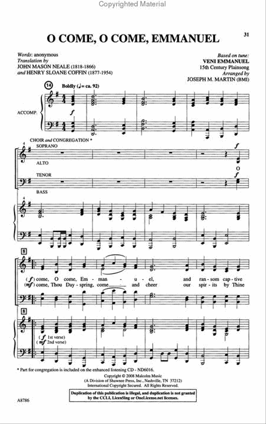 Festival of Carols Festival of Carols 4-Part scores gallery preview page 3
