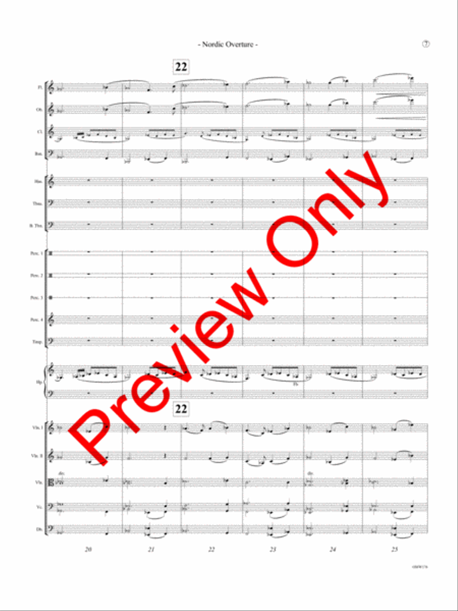 Nordic Overture Full Orchestra scores gallery preview page 8