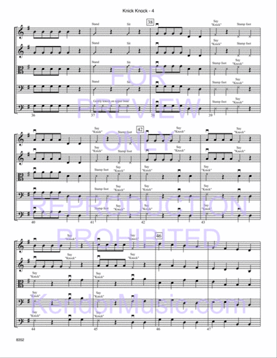 Knick Knock Knick Knock String Orchestra scores gallery preview page 5
