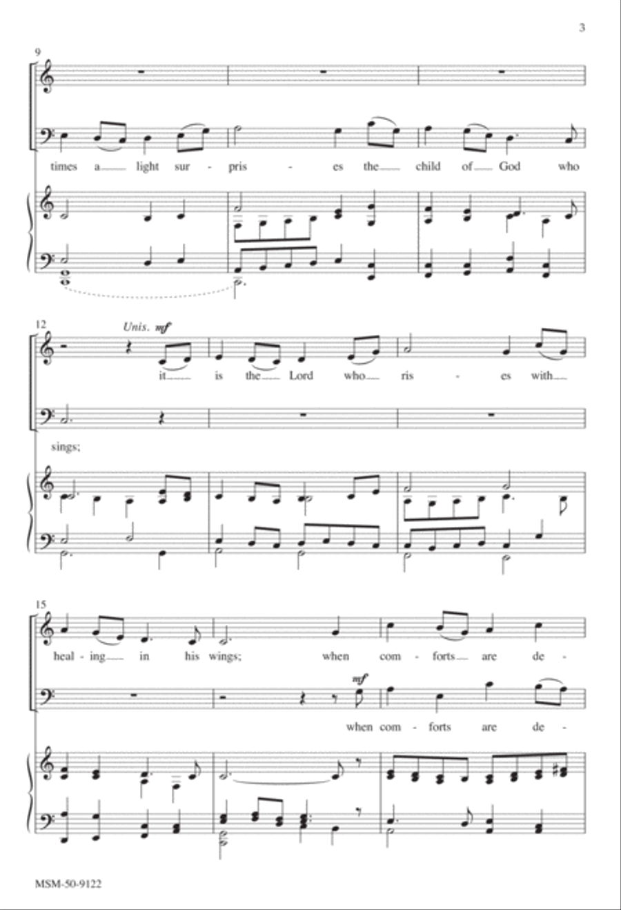 Sometimes a Light Surprises 4-Part scores gallery preview page 3