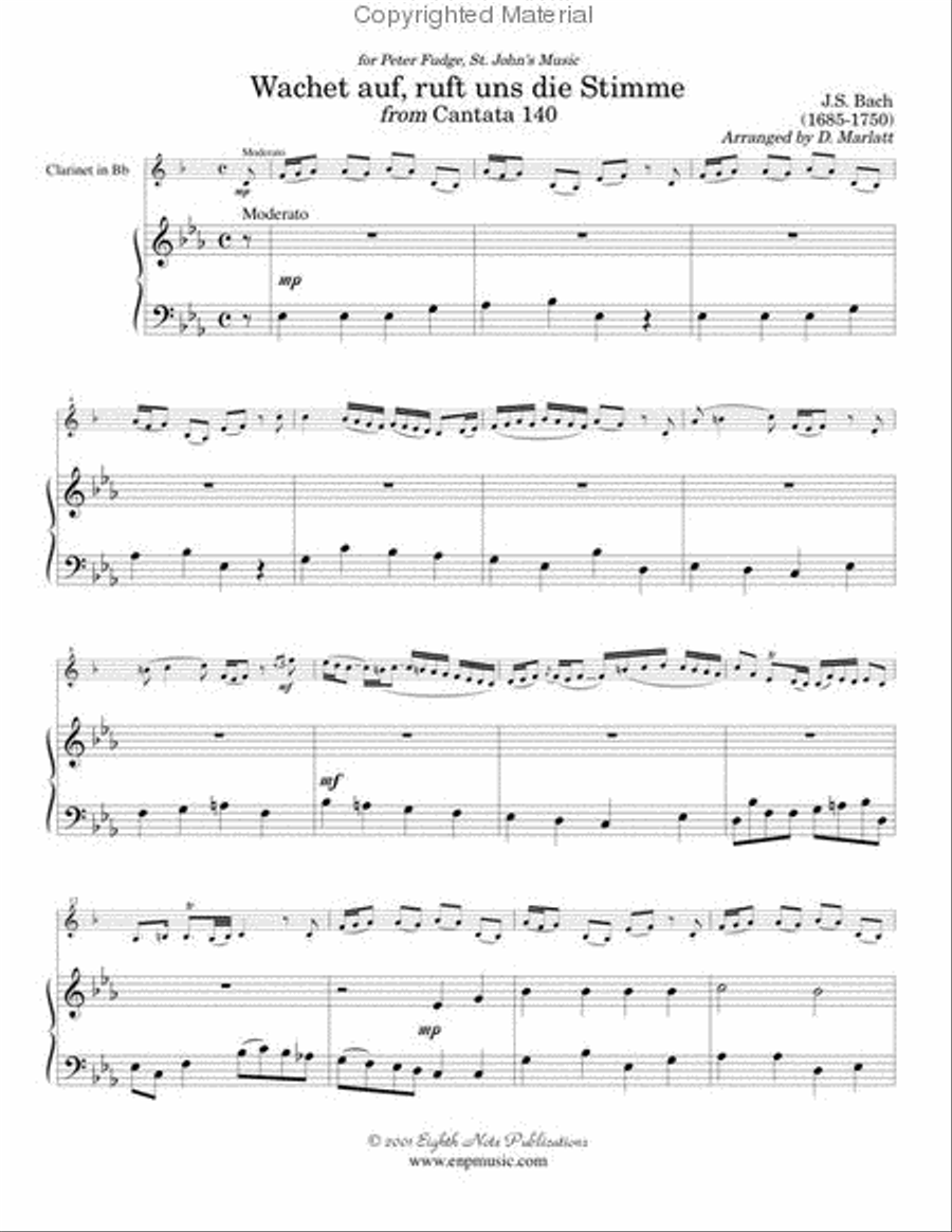 Wachet Auf (from Cantata 140) Small Ensemble scores gallery preview page 2