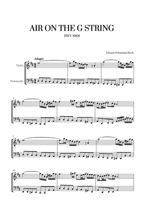 Johann Sebastian Bach - Air on the G String for Violin and Cello