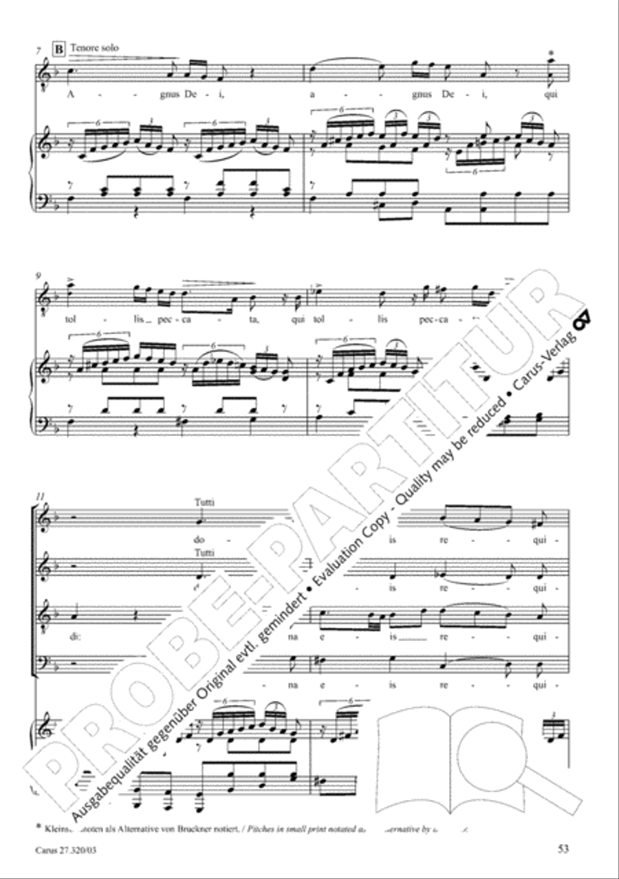 Requiem in D minor 4-Part scores gallery preview page 54