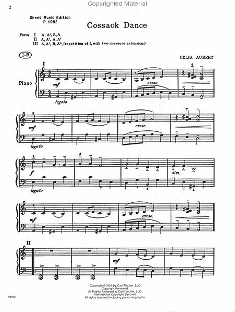 Cossack Dance Cossack Dance Piano Solo scores gallery preview page 2