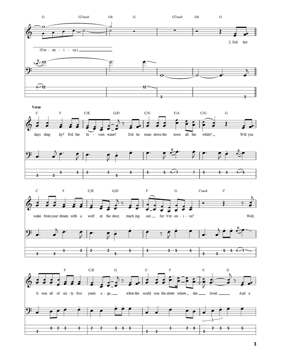 Veronica Acoustic Guitar scores gallery preview page 3