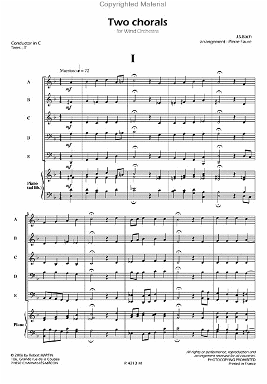 Chorals (2) Orchestra scores gallery preview page 2