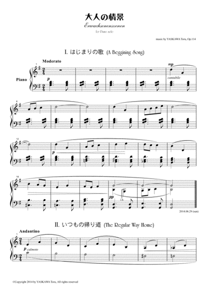 Erwachsenenszenen for piano solo, Op.114 image number null