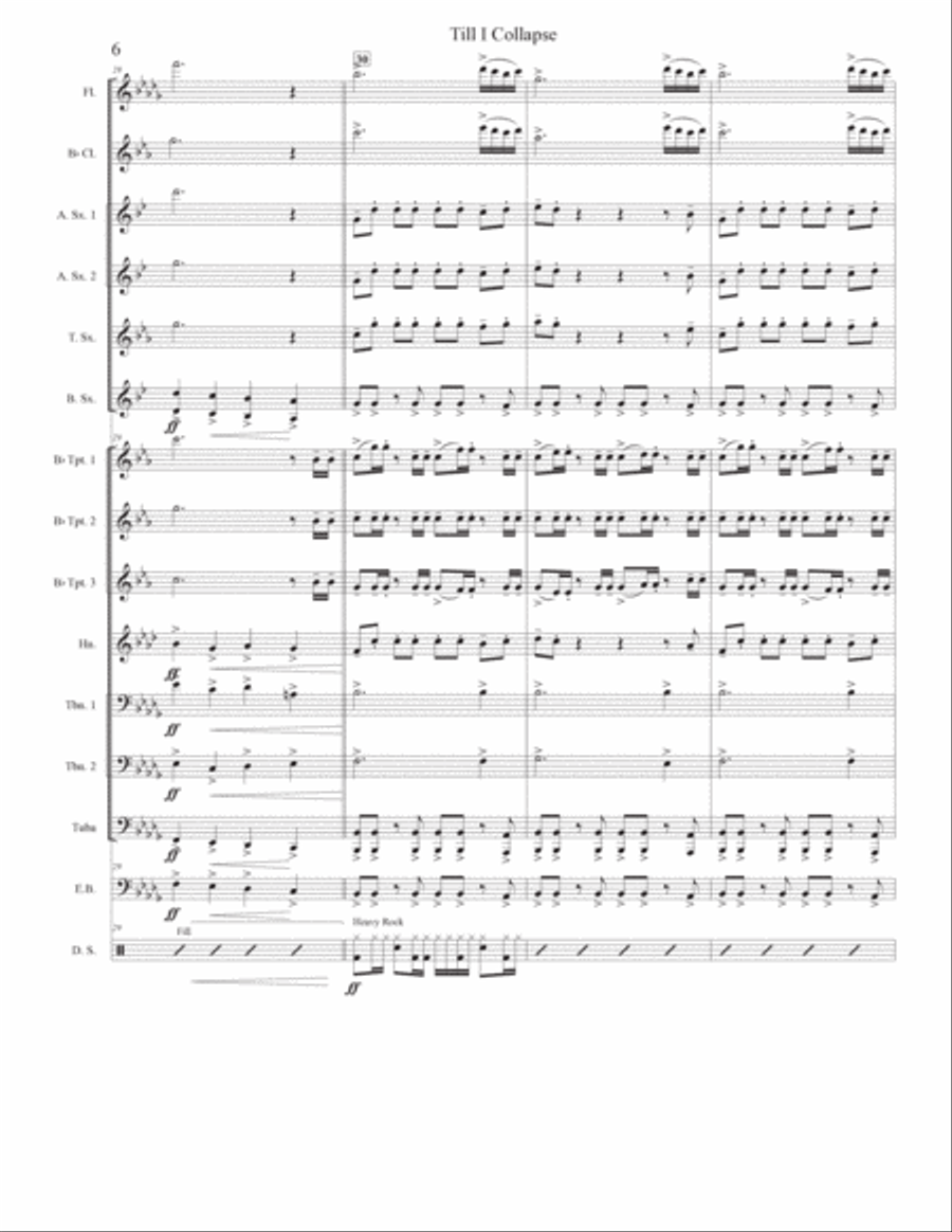 Till I Collapse Marching Band scores gallery preview page 6