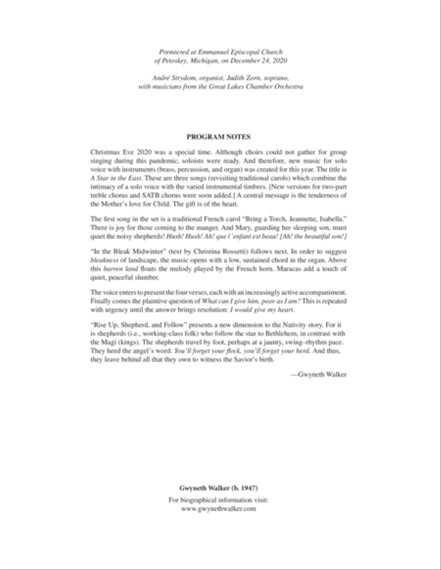 A Star in the East A Star in the East Choir scores gallery preview page 2