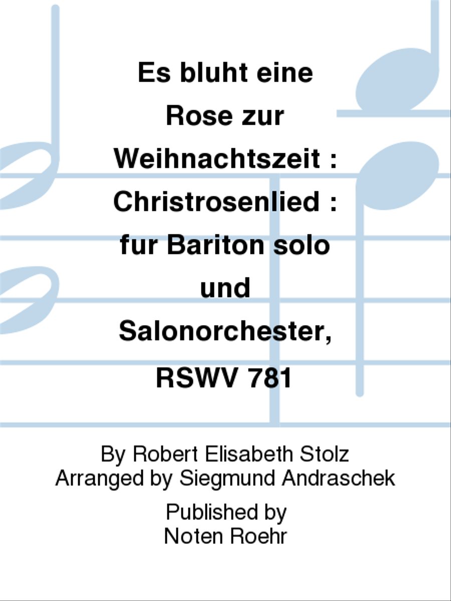 Es blüht eine Rose zur Weihnachtszeit Orchestra scores gallery preview page 1
