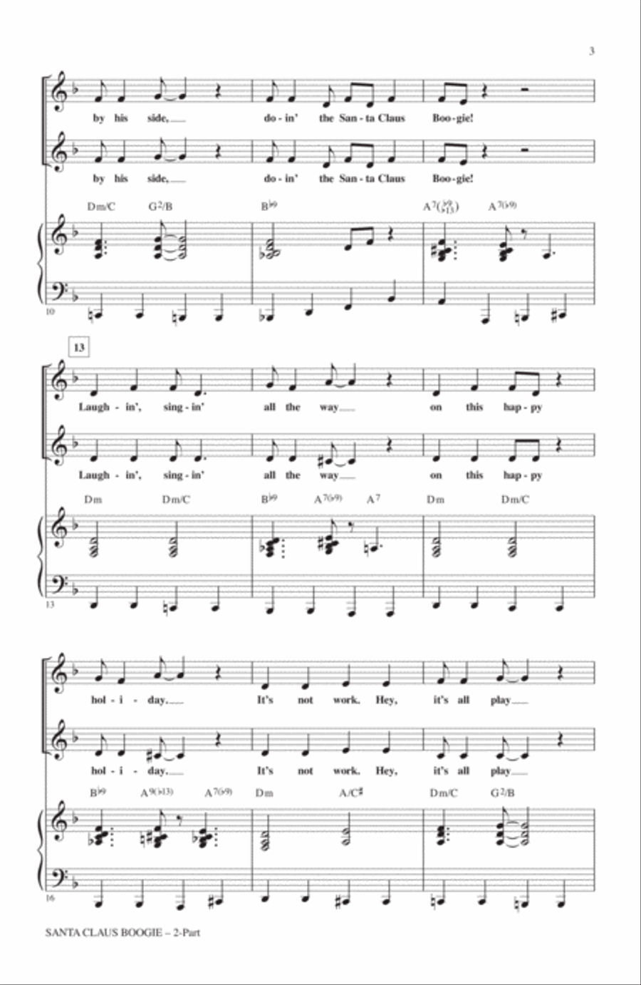 Santa Claus Boogie 2-Part scores gallery preview page 2