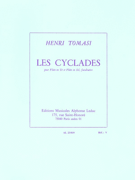 Les Cyclades-flute Solo