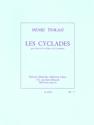 Les Cyclades-flute Solo