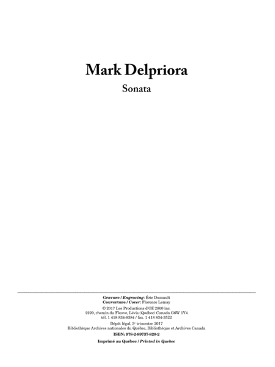 Sonata by Mark Delpriora Classical Guitar - Digital Sheet Music
