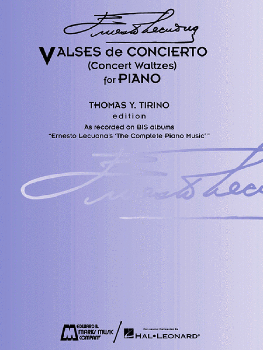 Ernesto Lecuona – Valses De Concierto Piano scores gallery preview page 1