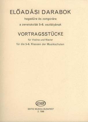 Book cover for Vortragsstücke für Violine und Klavier zu Band V