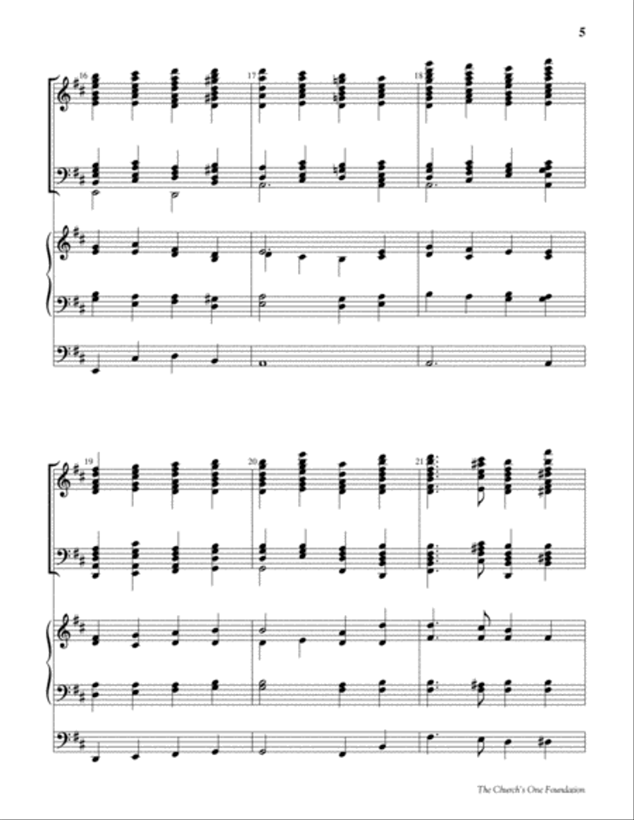 The Church's One Foundation Organ scores gallery preview page 5