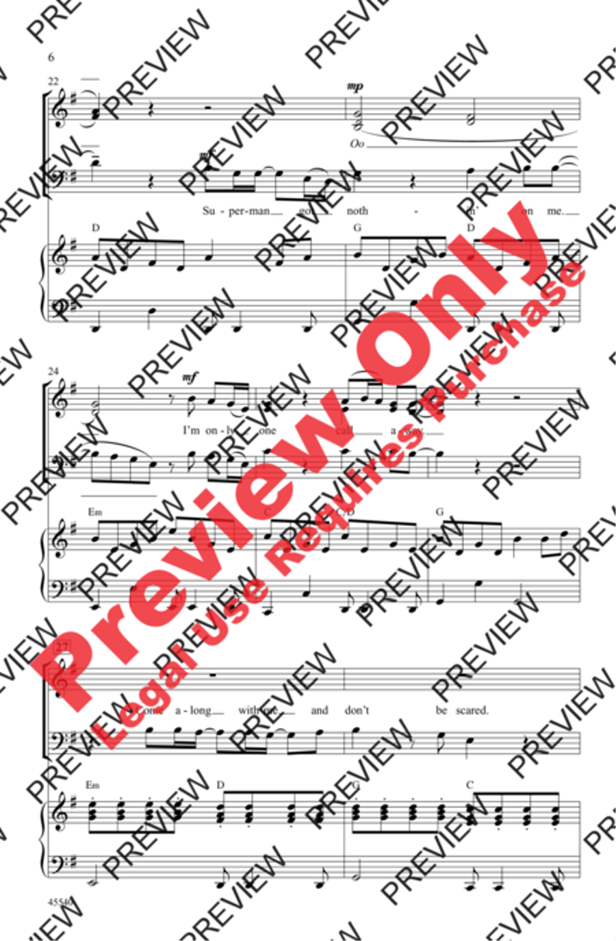 One Call Away One Call Away 3-Part scores gallery preview page 5