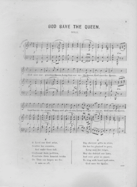God Save the Queen. Song & Chorus