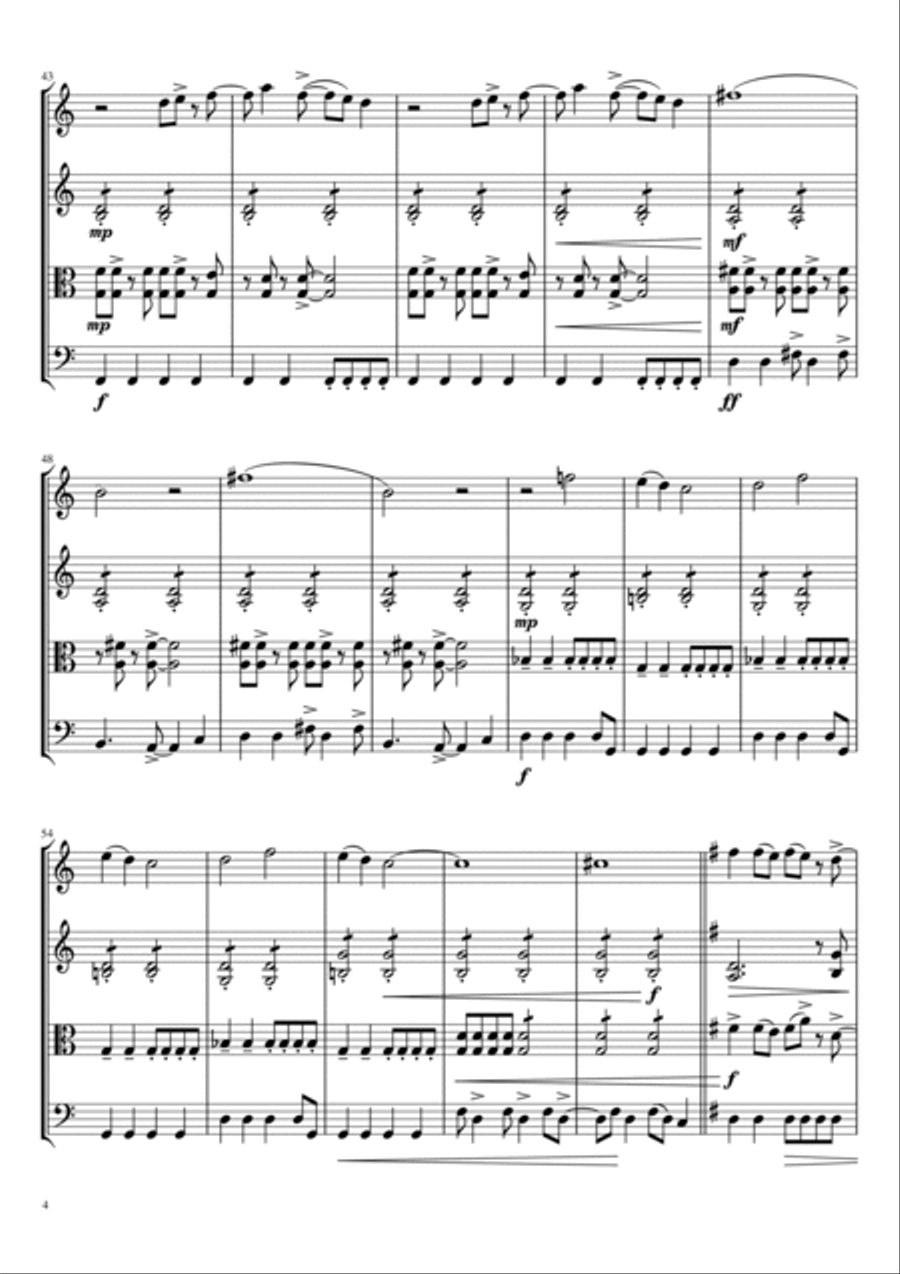 The Bartender And The Thief String Quartet scores gallery preview page 4