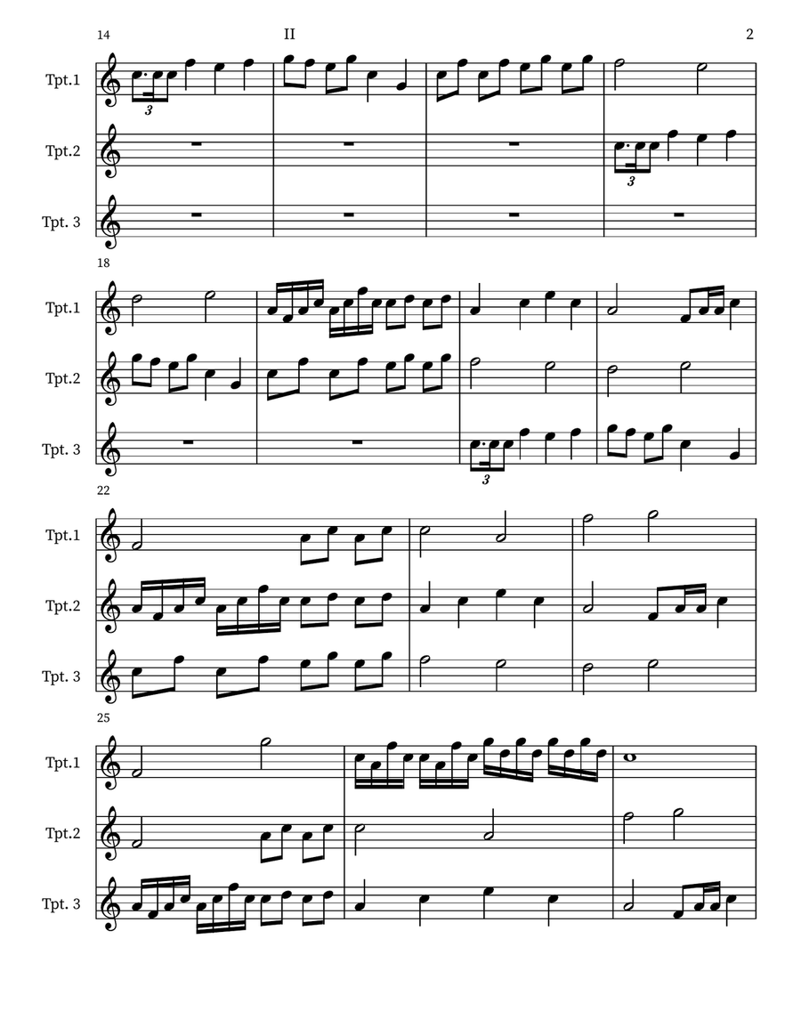 Polyphonic Fanfares Trio Small Ensemble scores gallery preview page 2