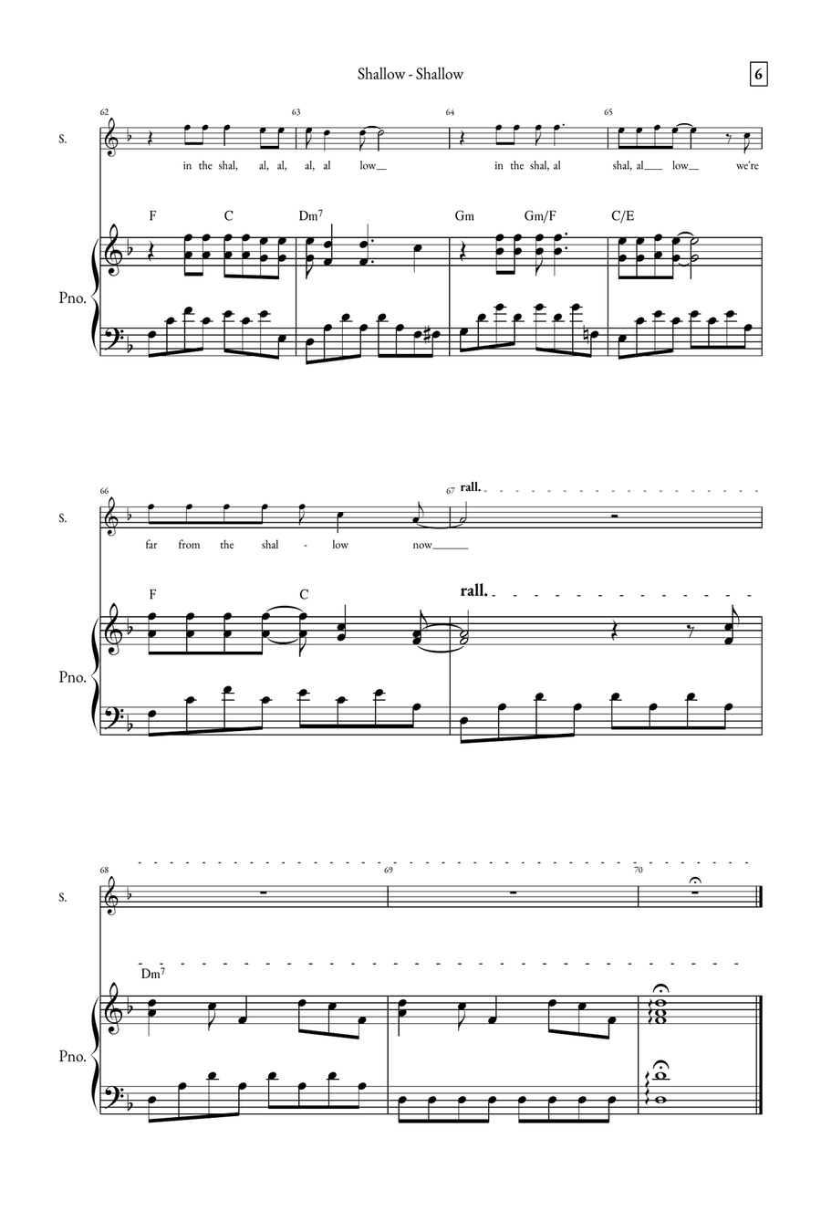 Shallow A Cappella scores gallery preview page 6