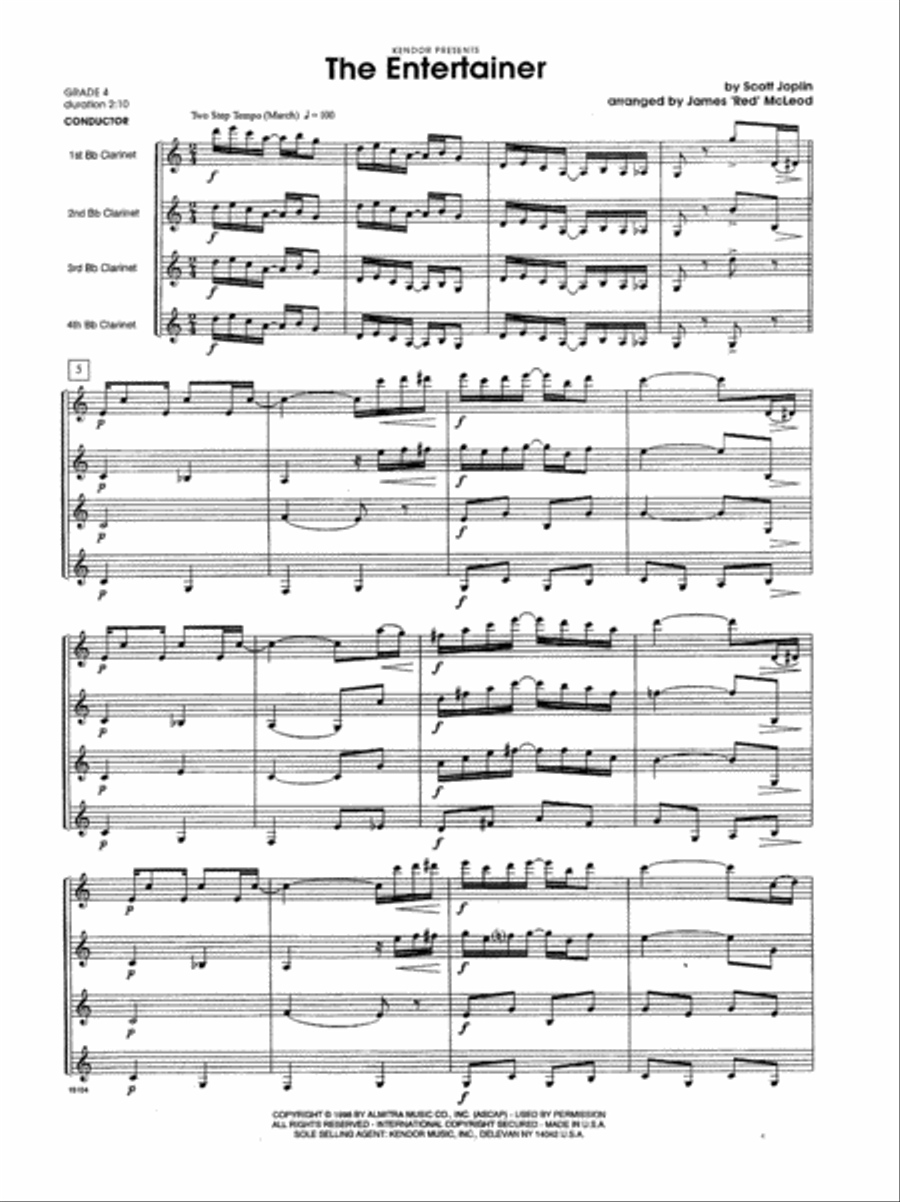Entertainer, The Set of Parts scores gallery preview page 2