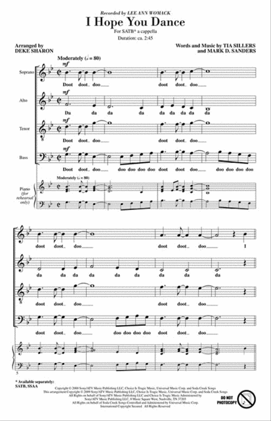 I Hope You Dance I Hope You Dance 4-Part scores gallery preview page 2