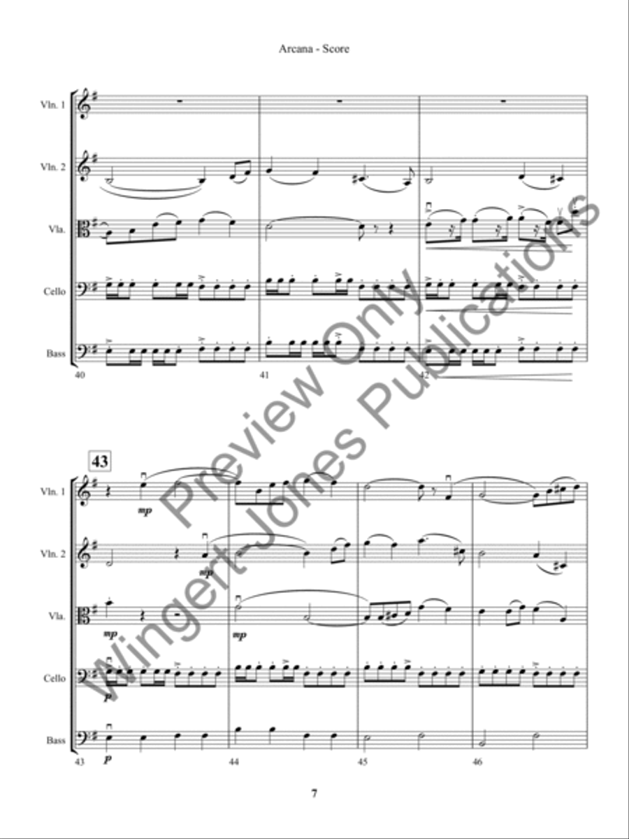 Arcana (Score) String Orchestra scores gallery preview page 10