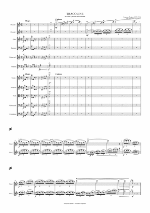 Tracoline, Op.6, for 2 Piccolos and Orchestra (arr.), Score and Parts