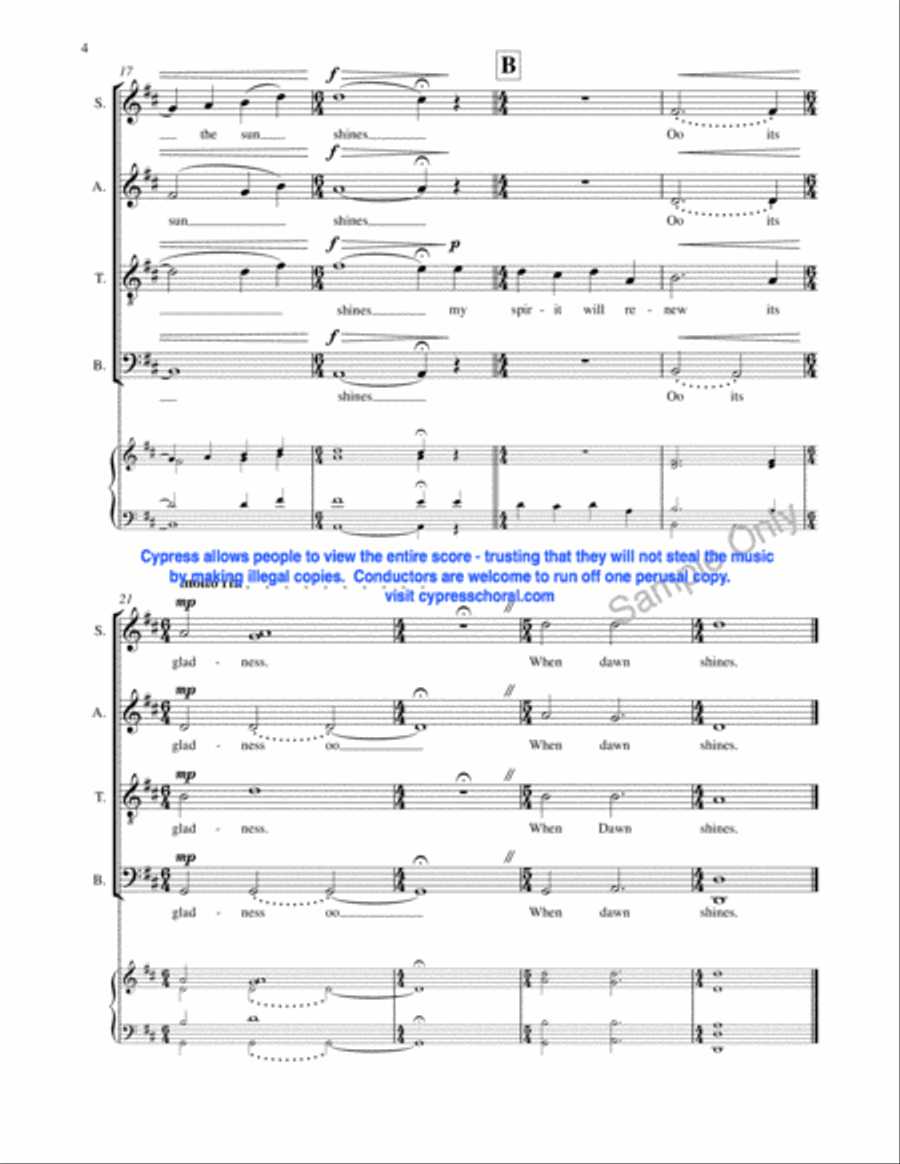 When Dawn Shines When Dawn Shines 4-Part scores gallery preview page 4
