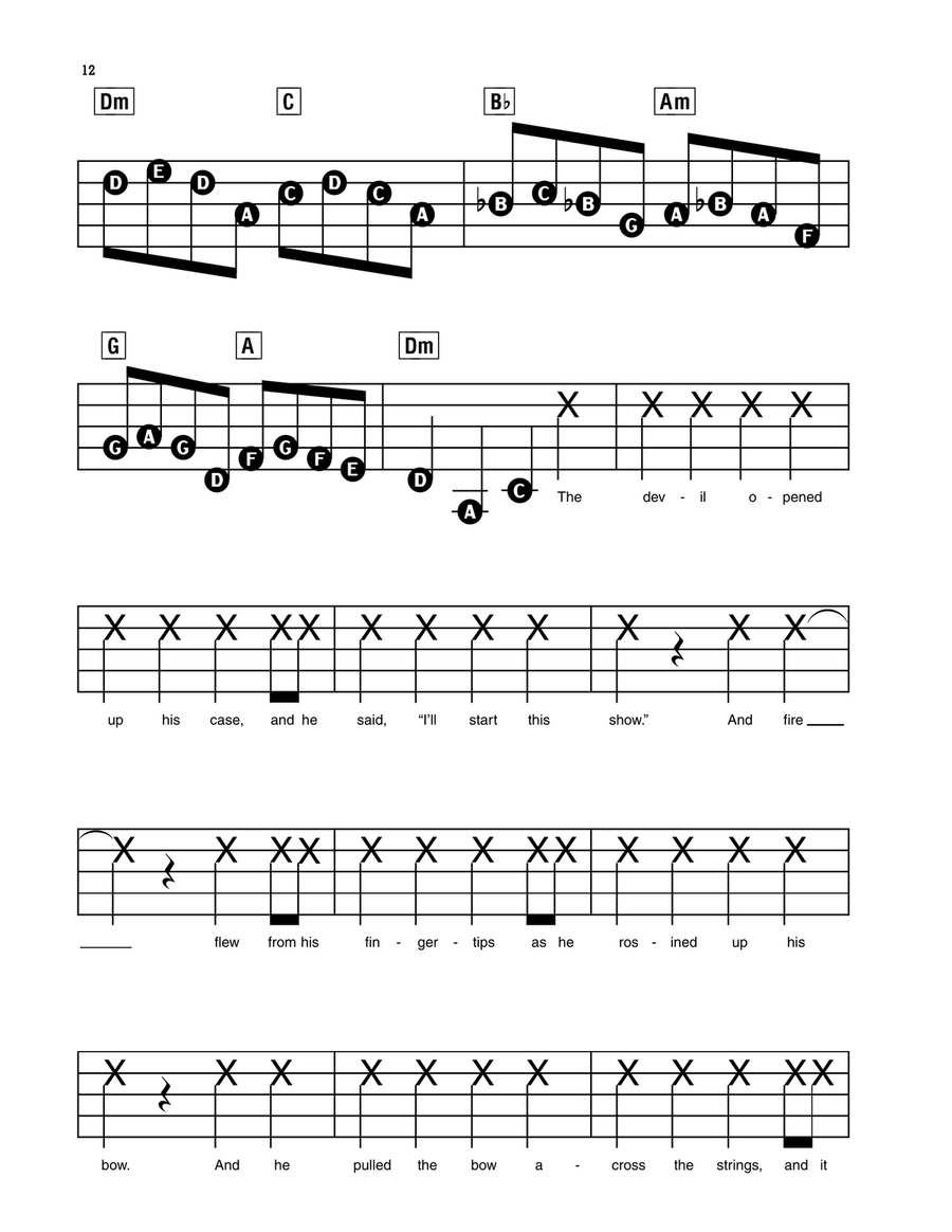 The Devil Went Down To Georgia Electronic Keyboard scores gallery preview page 5