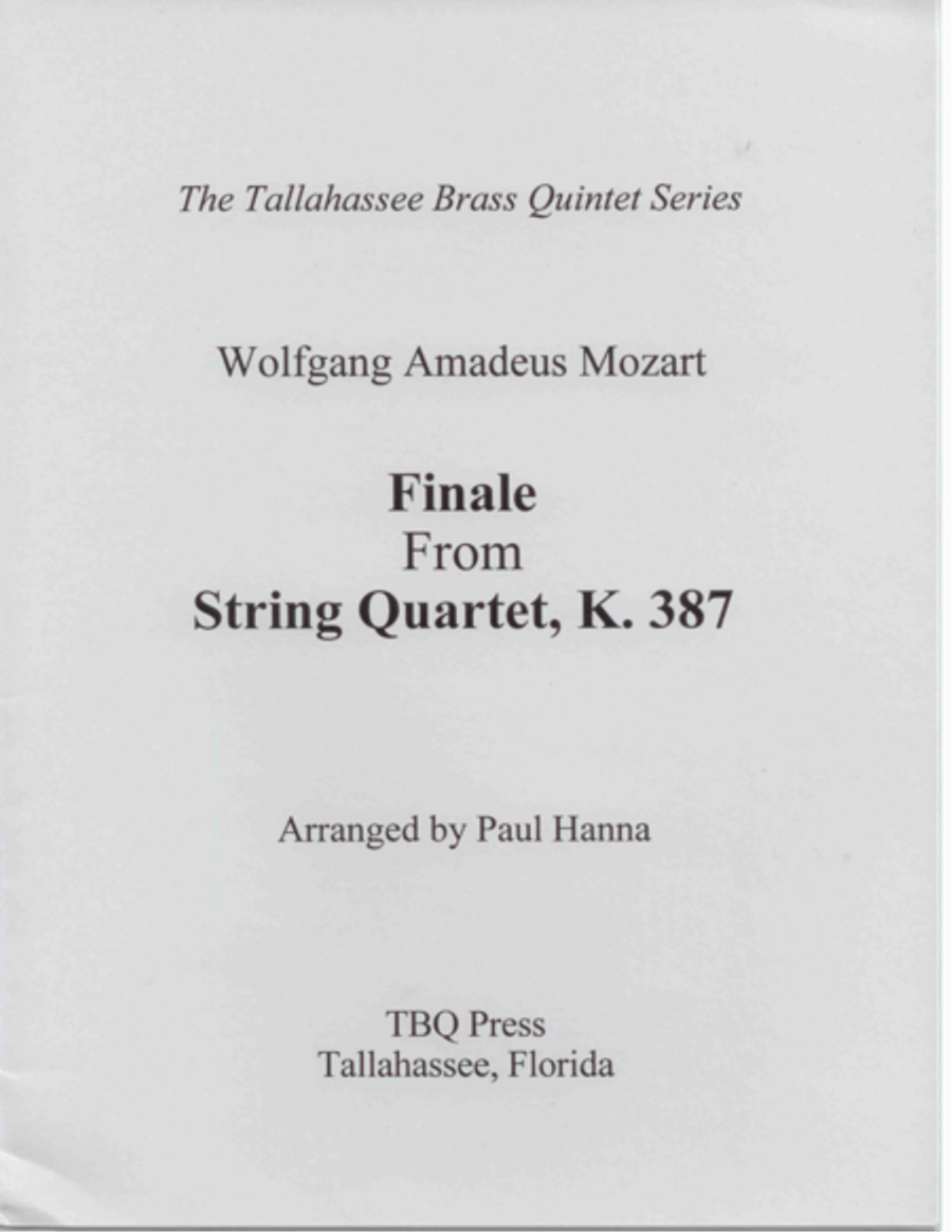 Finale from String Quartet, K. 387 String Quartet scores gallery preview page 1