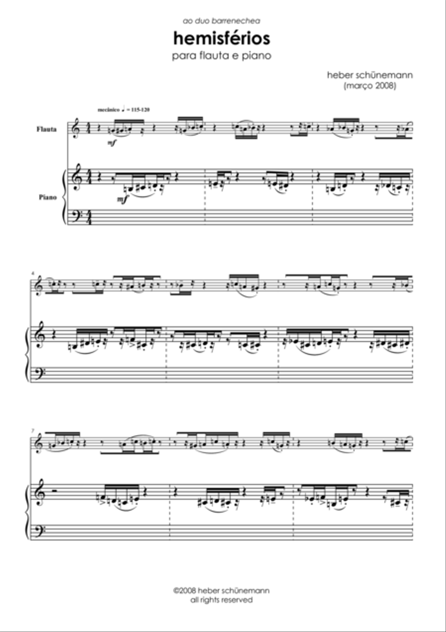 Hemisferios Woodwind Duet scores gallery preview page 1