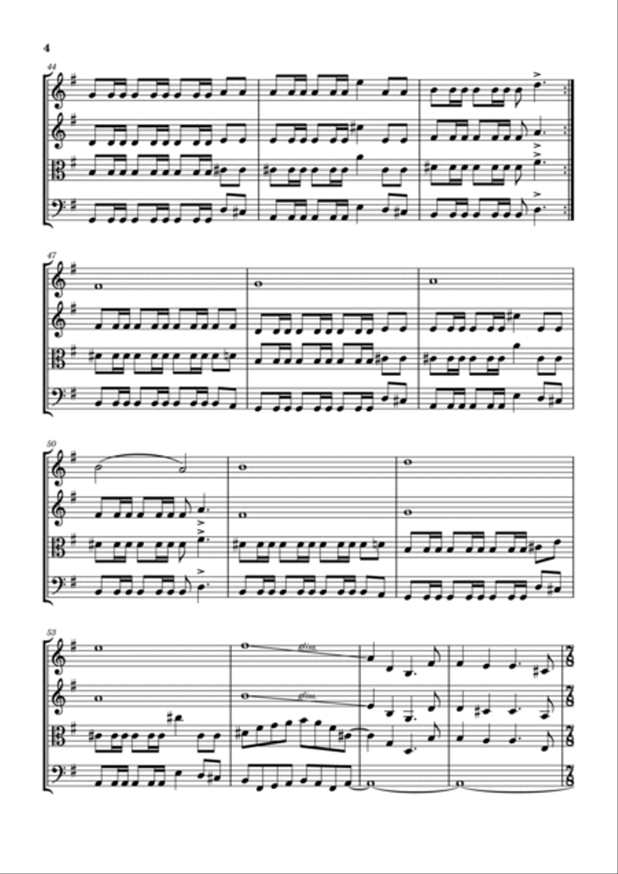 2112 String Quartet scores gallery preview page 5