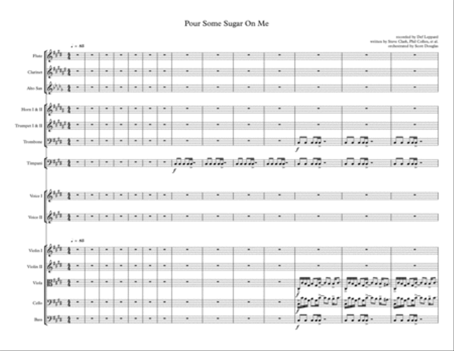 Pour Some Sugar On Me Small Ensemble scores gallery preview page 1