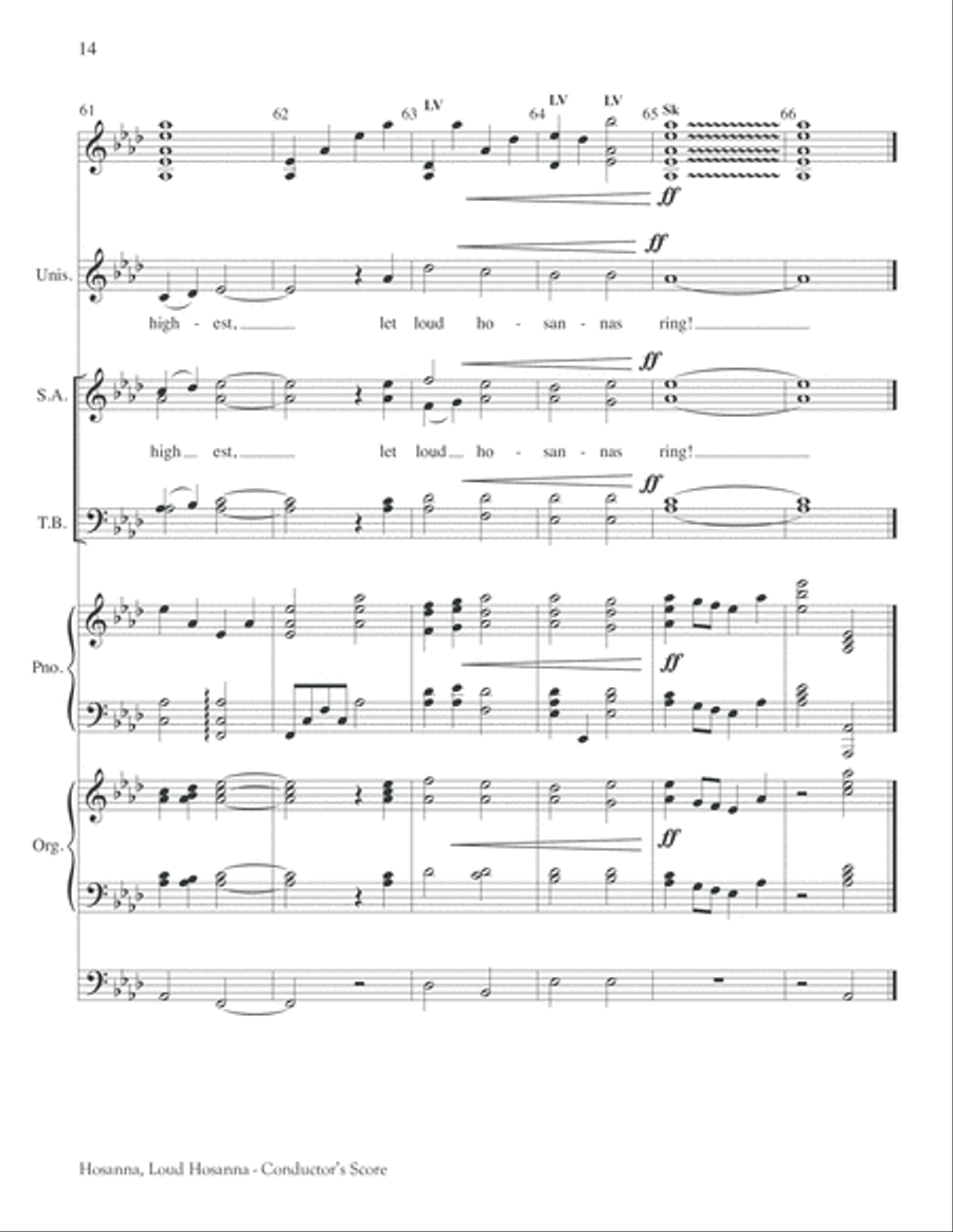 Hosanna, Loud Hosanna Hosanna, Loud Hosanna 4-Part scores gallery preview page 15