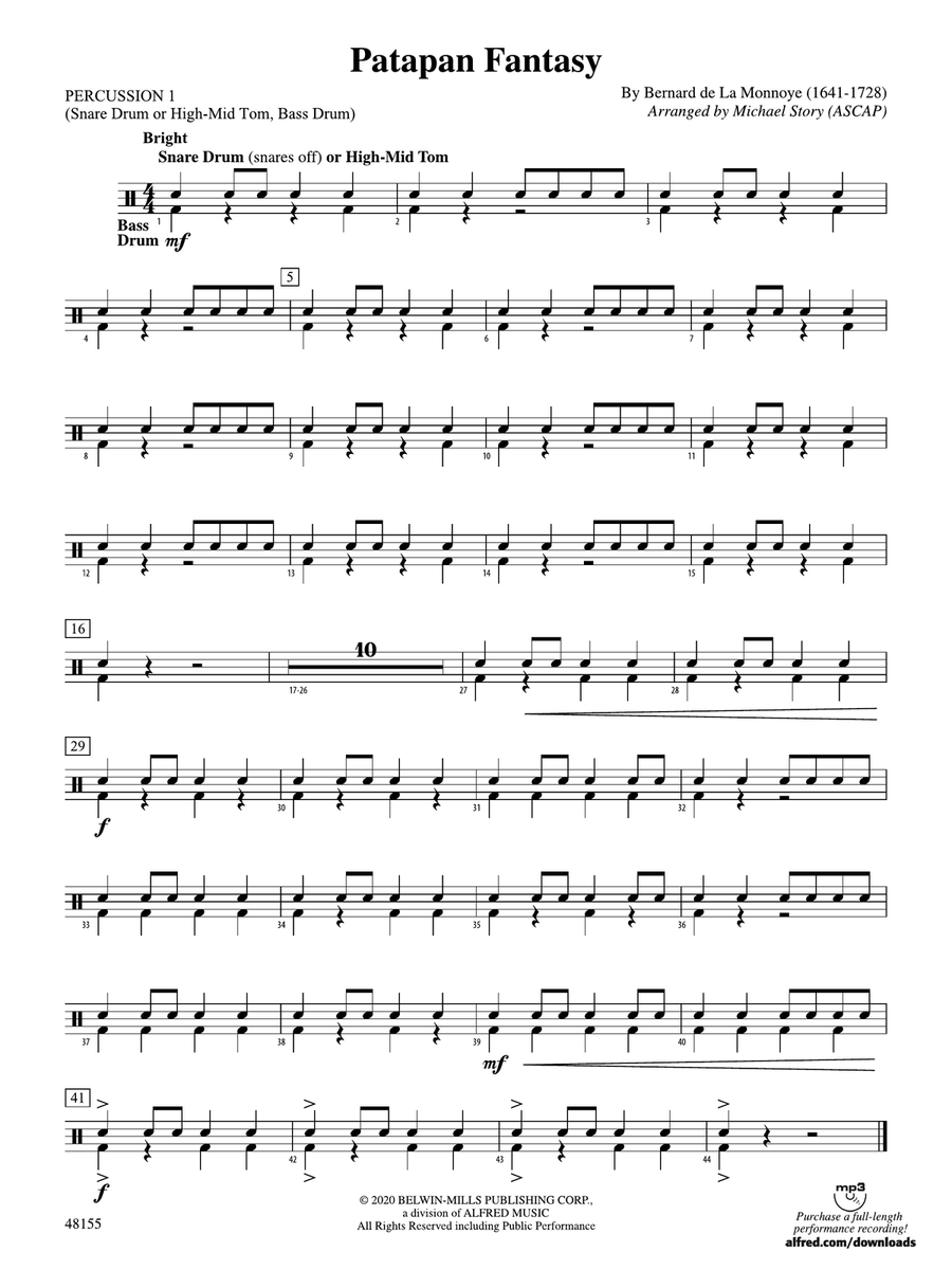 Patapan Fantasy: 1st Percussion