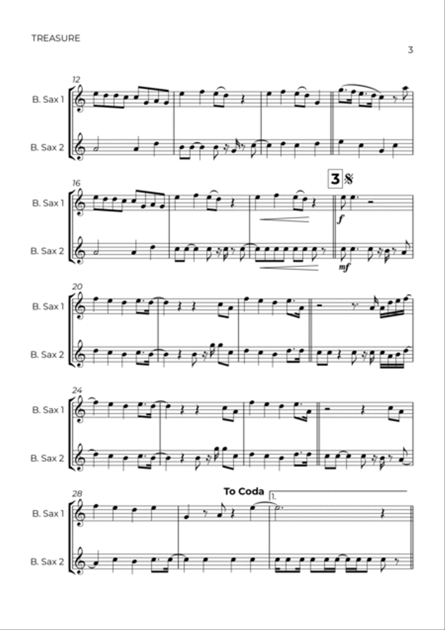 Treasure Woodwind Duet scores gallery preview page 3