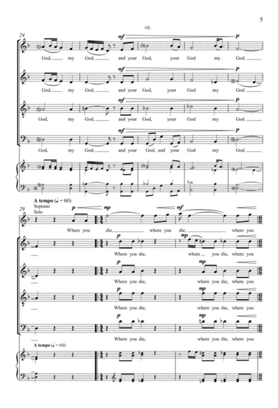 The Song of Ruth The Song of Ruth 4-Part scores gallery preview page 5