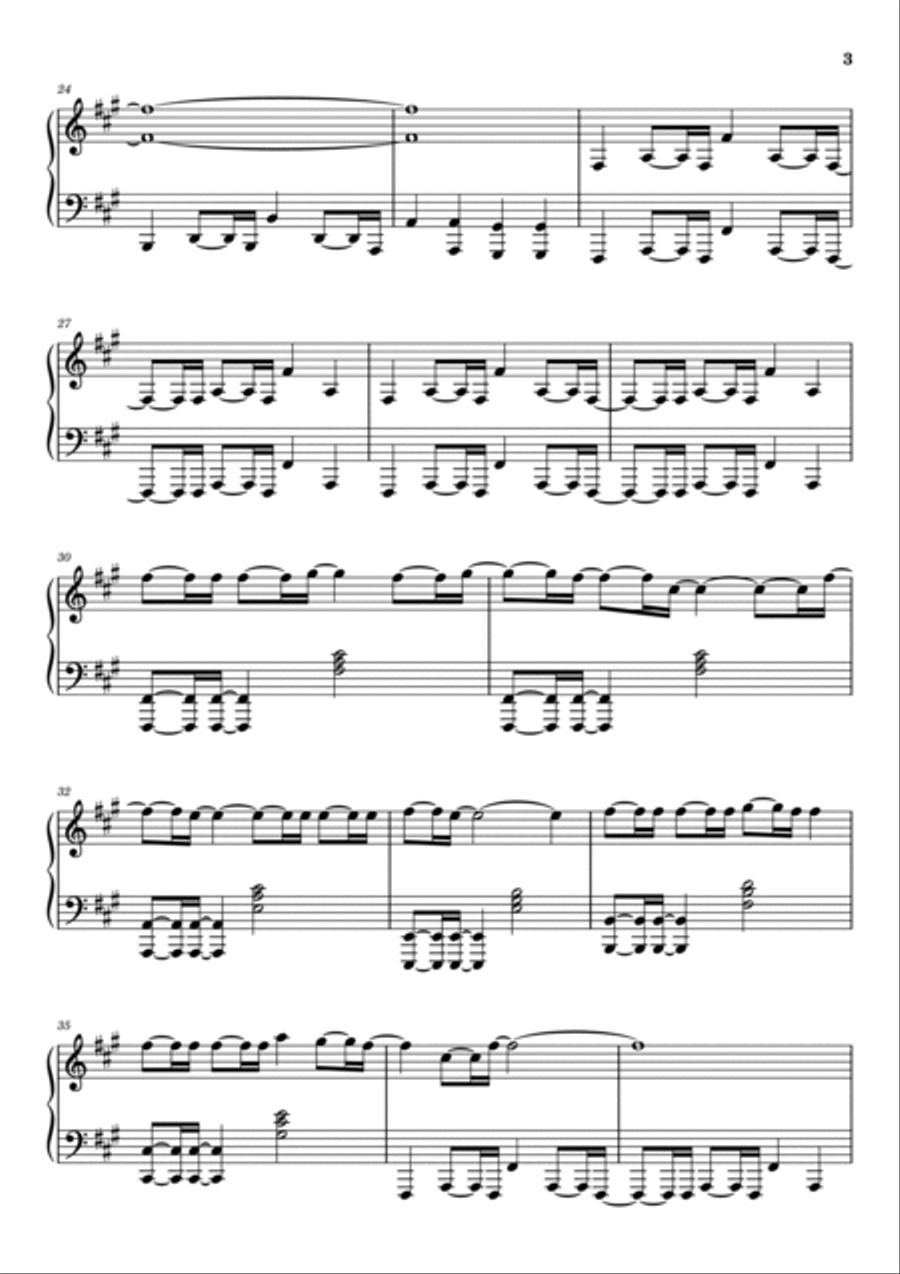 Personal Jesus Piano Solo scores gallery preview page 3
