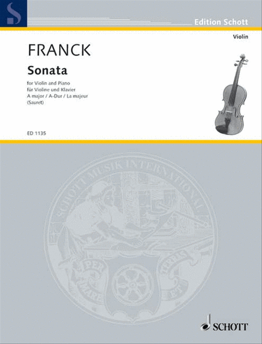 Sonata A Major Violin Solo scores gallery preview page 1
