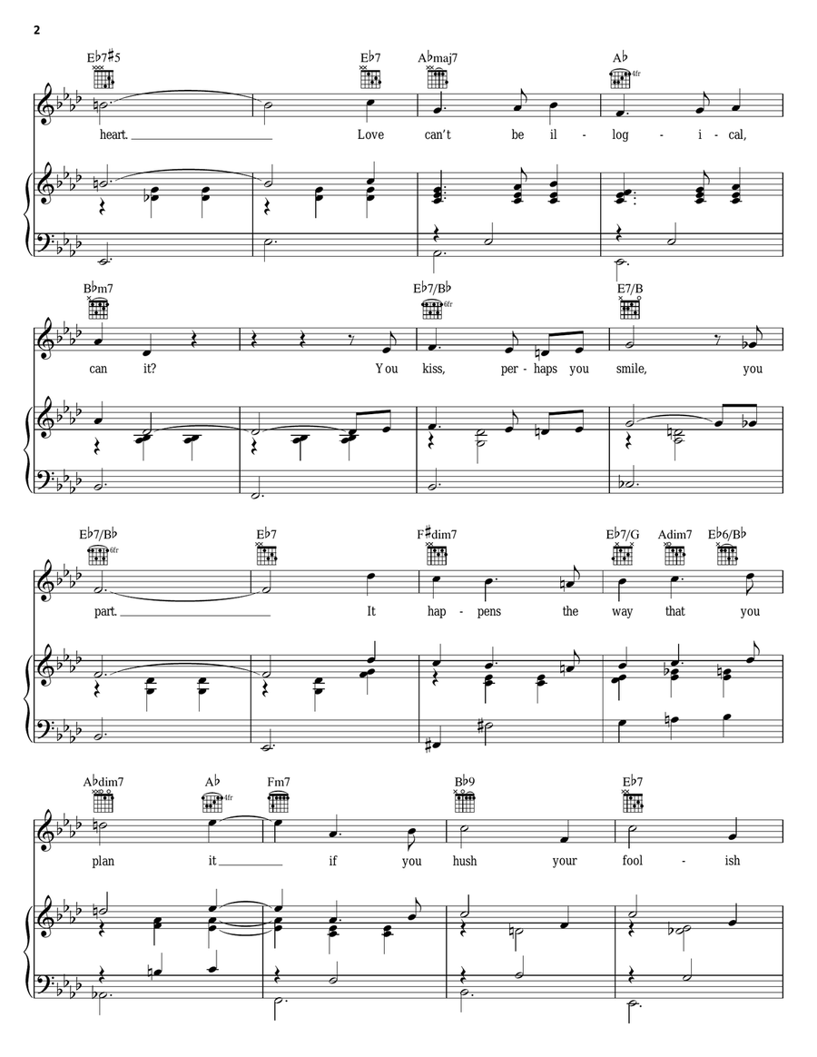 Foolish Heart Piano, Vocal, Guitar scores gallery preview page 2