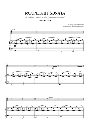 Beethoven • Moonlight Sonata | easy violin sheet music w/ piano accompaniment