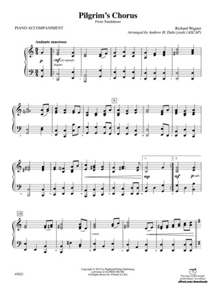 Pilgrim's Chorus (from Tannhäuser): Piano Accompaniment