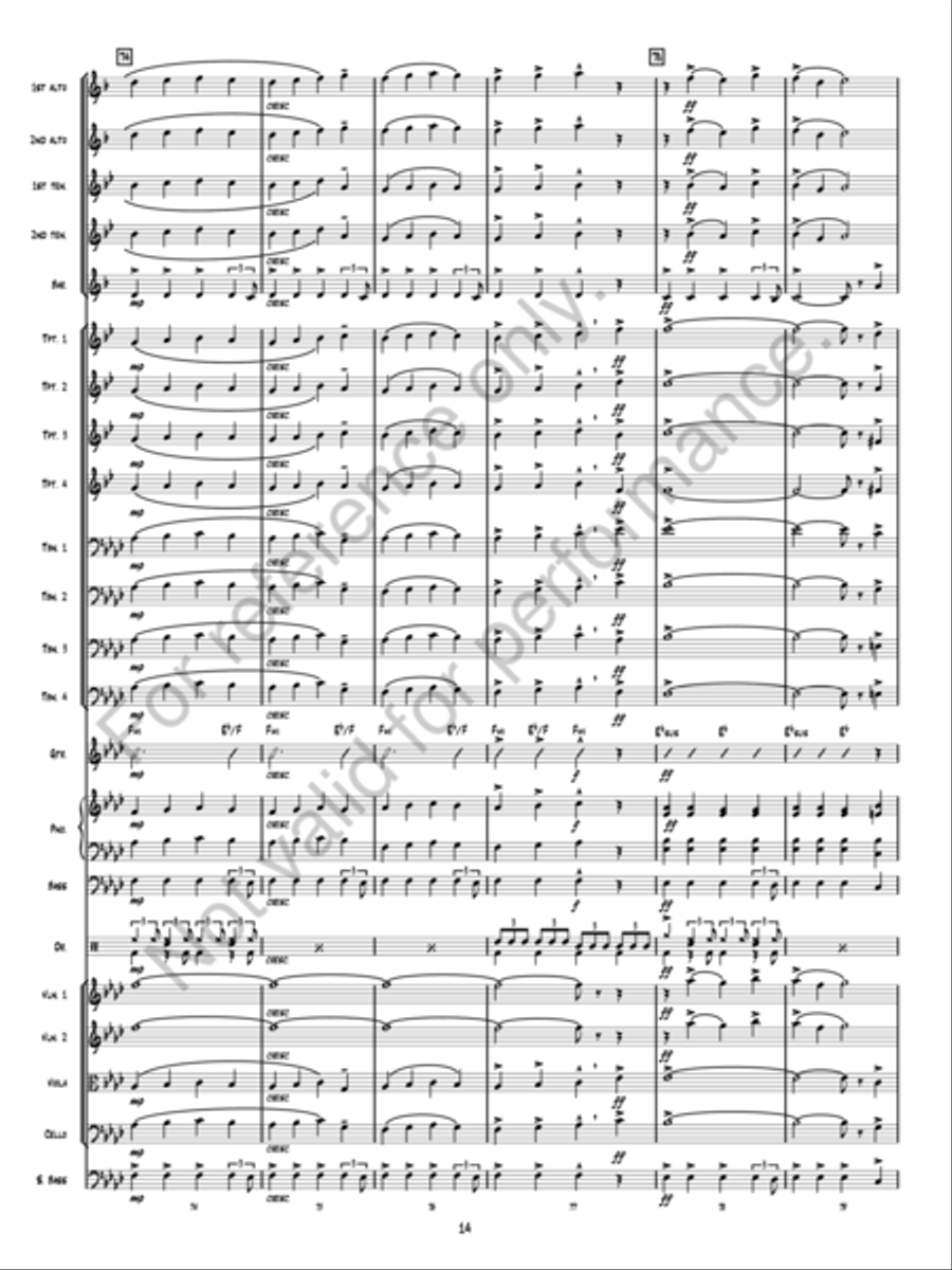 Christmas Fantasy Jazz Ensemble scores gallery preview page 14