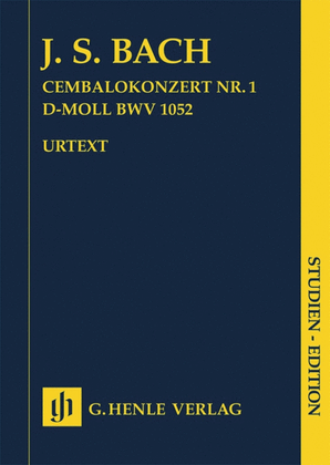 Book cover for Harpsichord Concerto No. 1 in D Minor, BWV 1052