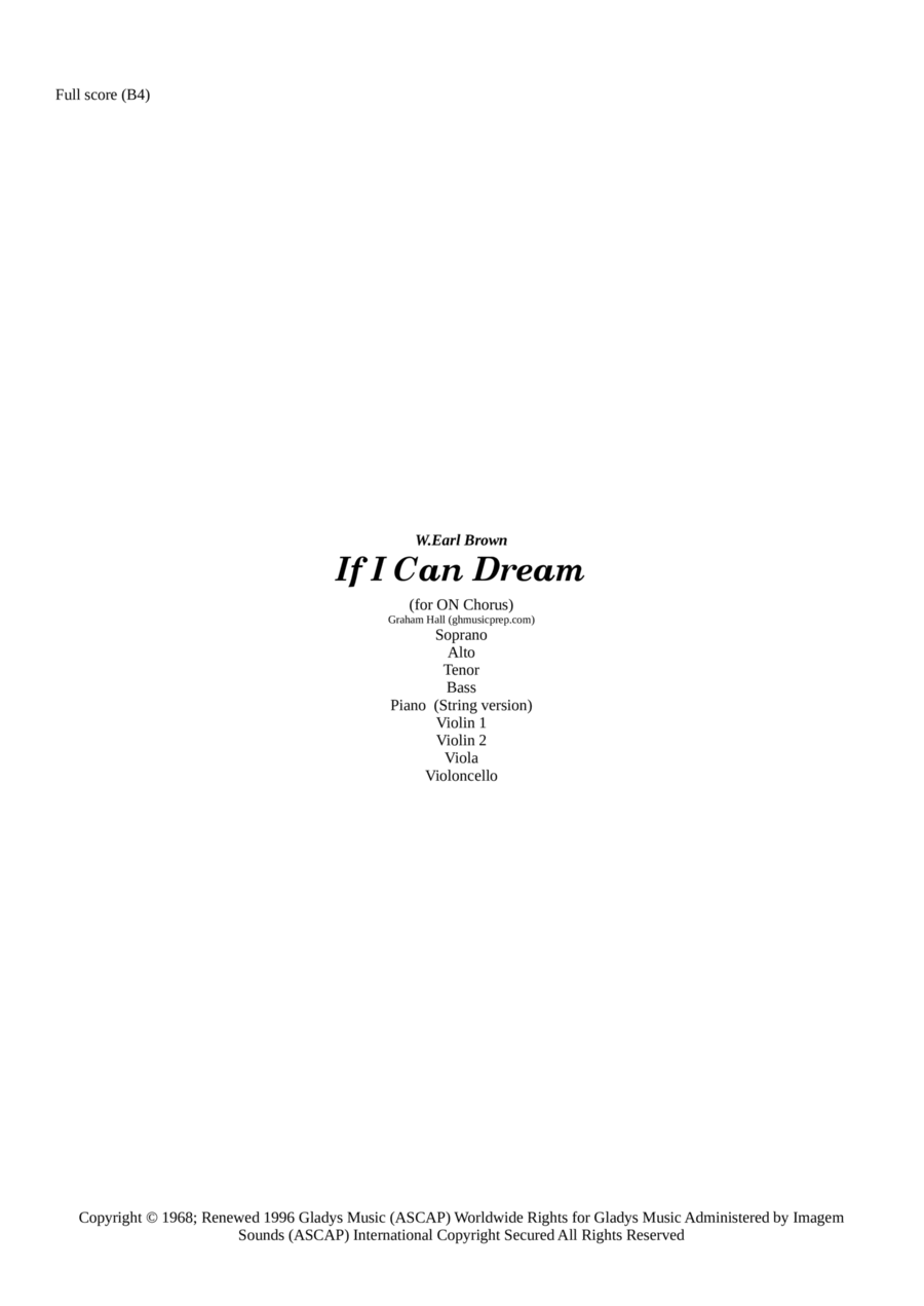If I Can Dream If I Can Dream Large Ensemble scores gallery preview page 1