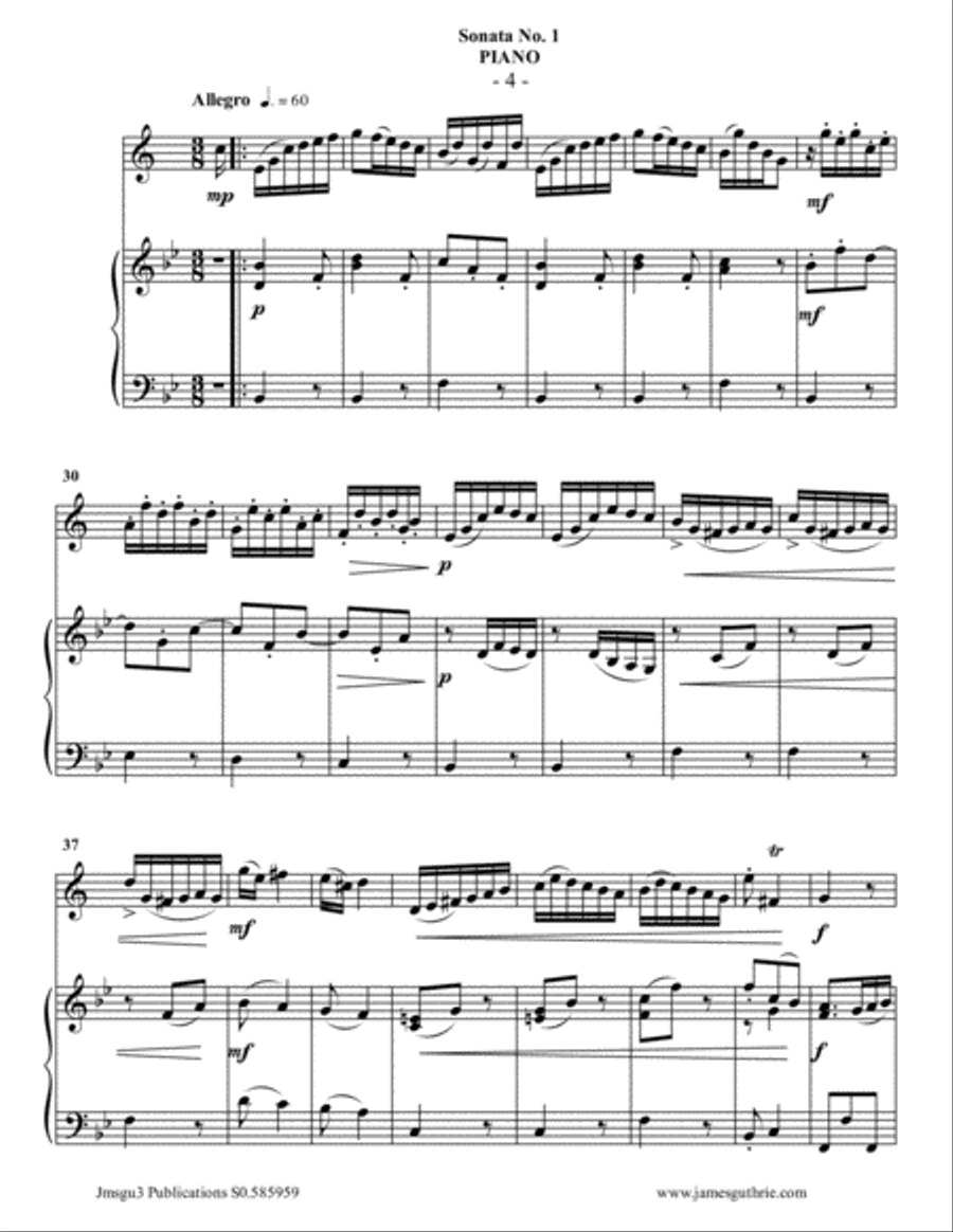 Vivaldi: The Six Sonatas Complete for Baritone Horn & Piano Baritone Horn scores gallery preview page 4