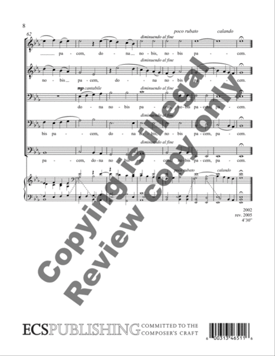 Dona nobis pacem TTBB scores gallery preview page 10
